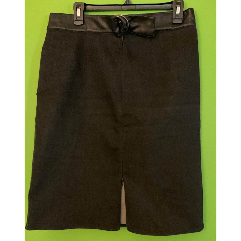Y2K Vintage Vivienne Tam Black Denim Straight Skirt